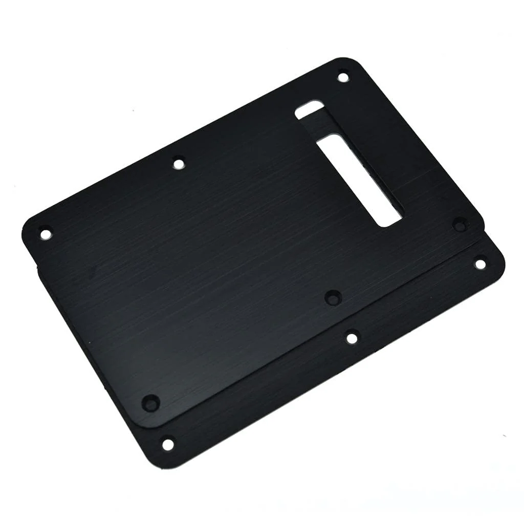 KAISH 6-Hole Metal Aluminum Anodized Modern Style ST/Strat Back Plate Tremolo Trem Cavity Cover for USA/Mexico Stratocaster/Strat Black - Image 5