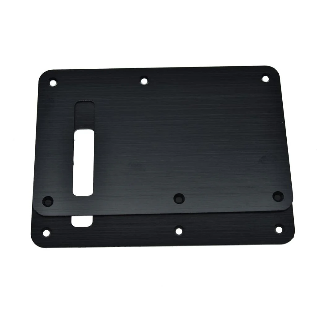 KAISH 6-Hole Metal Aluminum Anodized Modern Style ST/Strat Back Plate Tremolo Trem Cavity Cover for USA/Mexico Stratocaster/Strat Black - Image 6