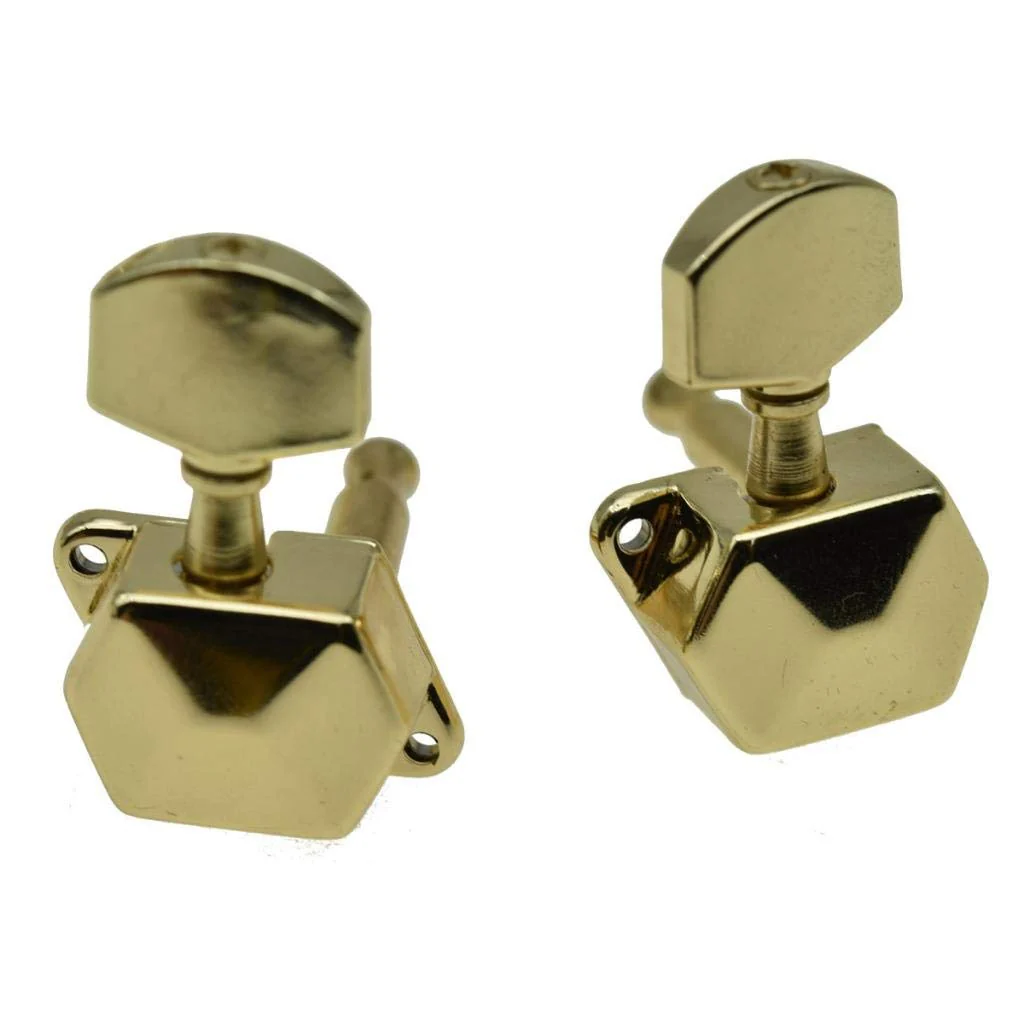 KAISH 6 Inline Semi-Closed Guitar Tuning Keys Pegs Guitar Tuners Machine Heads for Electric Guitars Gold - Image 5