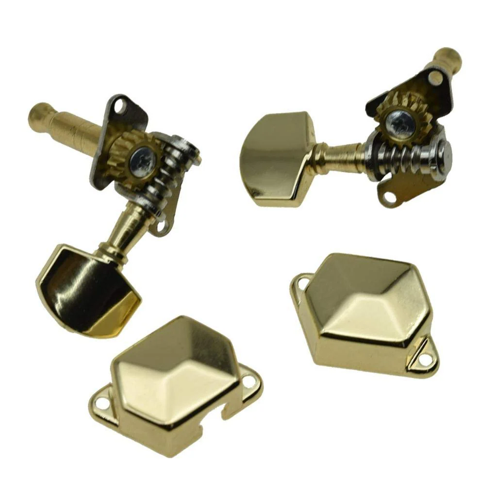 KAISH 6 Inline Semi-Closed Guitar Tuning Keys Pegs Guitar Tuners Machine Heads for Electric Guitars Gold - Image 9