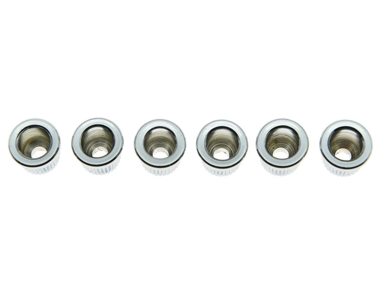 KAISH 6x Chrome Guitar String Through Body Ferrule 5/16" String Ferrules for USA Tele/Telecaster - Image 2