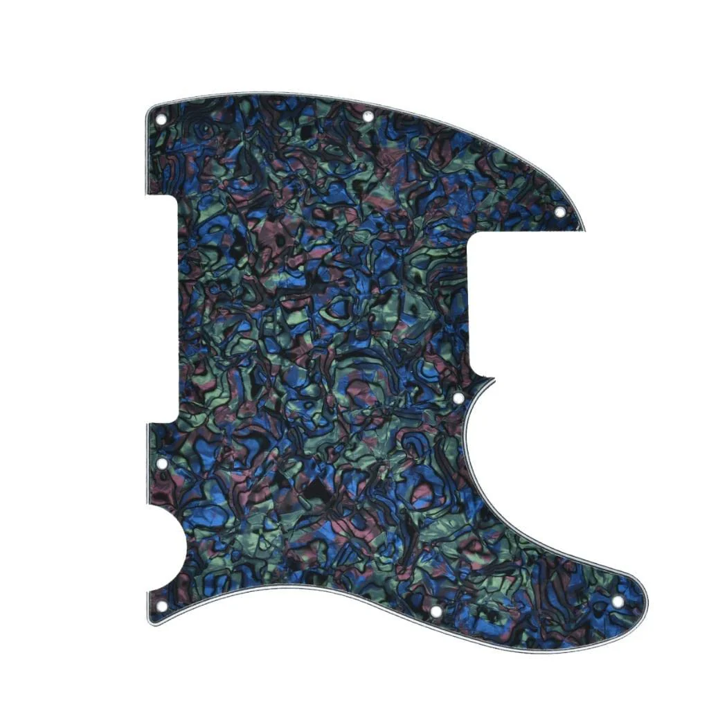 KAISH 8 Hole Tele Blank Guitar Pickguard Tele Pick Guard Scratch Plate for Telecaster Esquire Abalone Pearl - Image 2