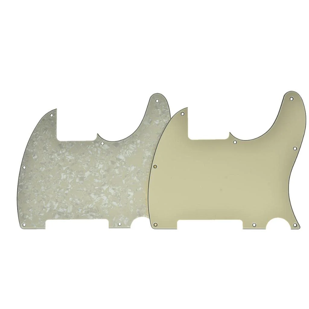 KAISH 8 Hole Tele Blank Guitar Pickguard Tele Pick Guard Scratch Plate for Telecaster Esquire Aged Pearl - Image 4