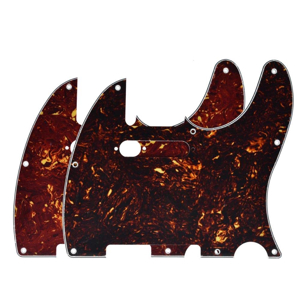 KAISH 8 Hole Tele Style Guitar Pickguard TL Pick Guard with Pickup Mounting Screw Holes for Tele/Telecaster Dark Tortoise With Neck Pickup Mounting Holes - Image 3