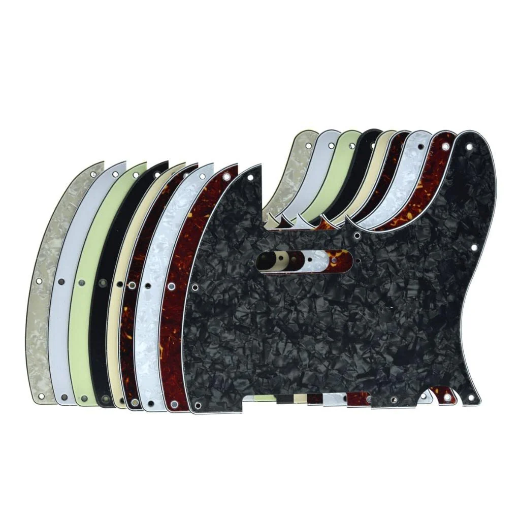 KAISH 8 Hole Tele Style Guitar Pickguard TL Pick Guard with Pickup Mounting Screw Holes for Tele/Telecaster Dark Tortoise With Neck Pickup Mounting Holes - Image 4