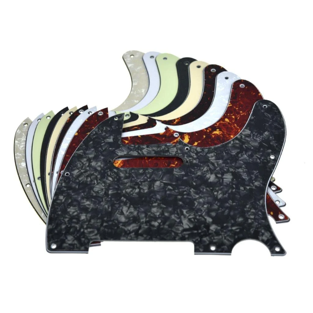 KAISH 8 Hole Tele Style Guitar Pickguard TL Pick Guard with Pickup Mounting Screw Holes for Tele/Telecaster Dark Tortoise With Neck Pickup Mounting Holes - Image 6