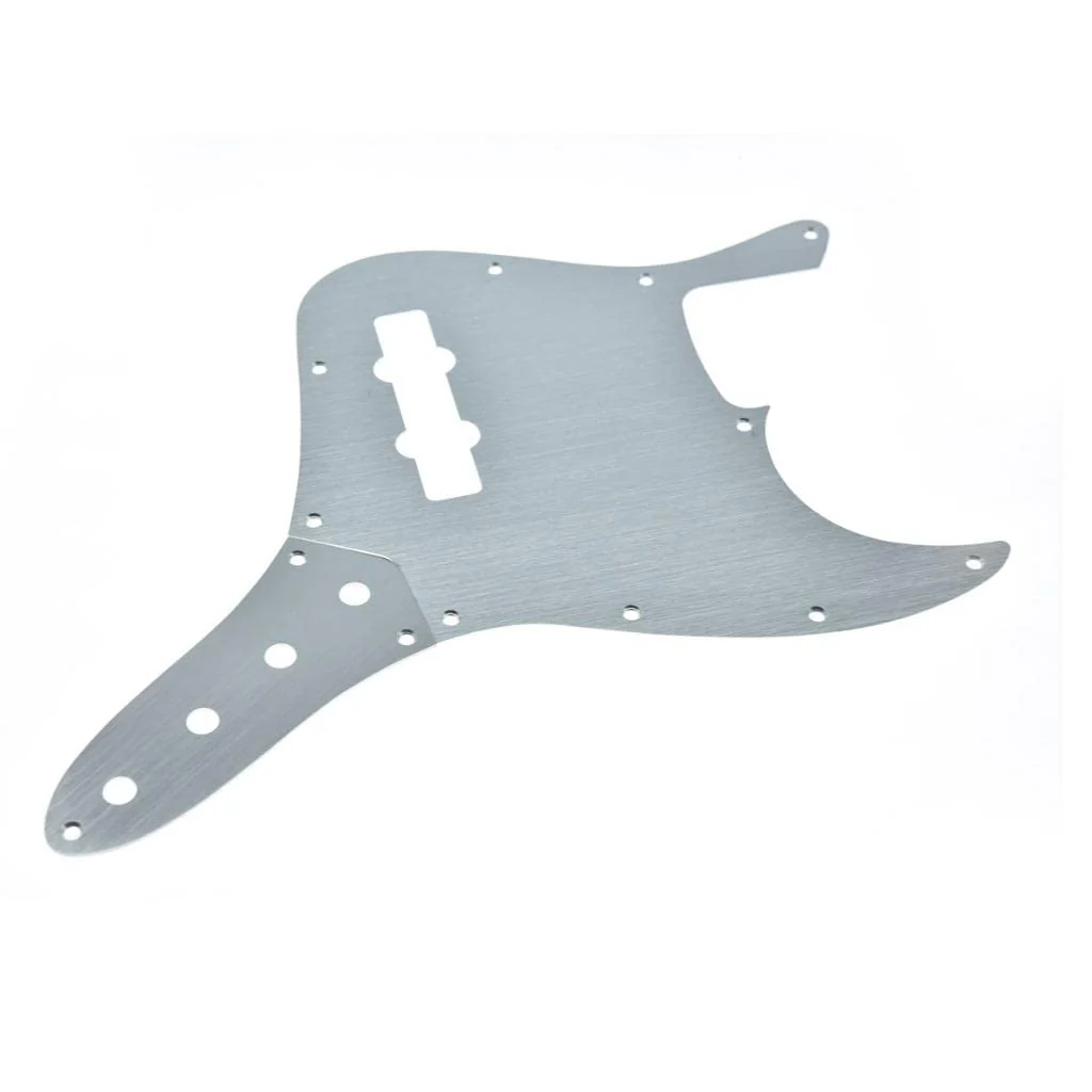 KAISH Aluminum Anodized 4 String Jazz J Bass Pickguard with Metal JB Control Plate and Screws for American/Mexican FD Jazz Bass Silver Pickguard with Control Plate Silver-2 - Image 5