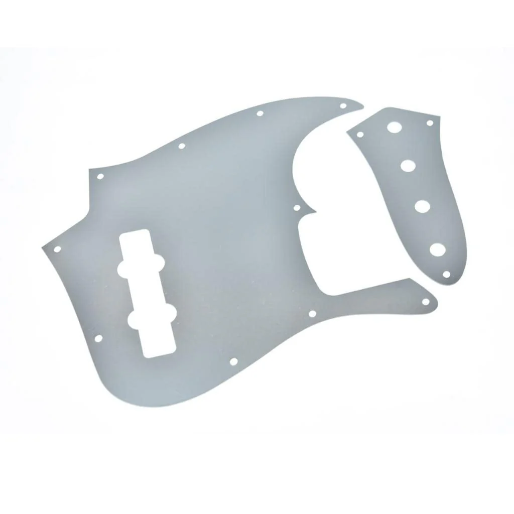 KAISH Aluminum Anodized 4 String Jazz J Bass Pickguard with Metal JB Control Plate and Screws for American/Mexican FD Jazz Bass Silver Pickguard with Control Plate Silver-2 - Image 6
