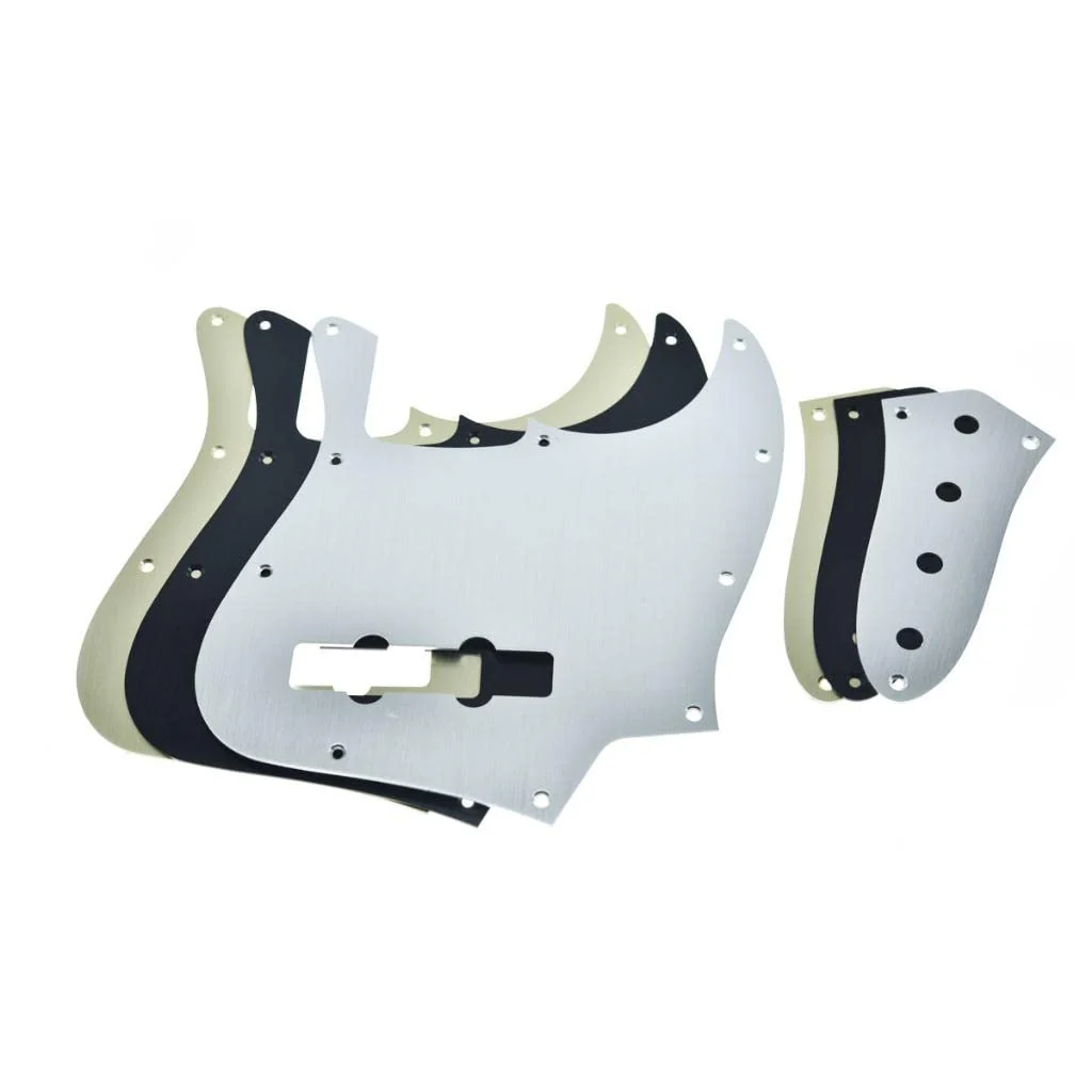 KAISH Aluminum Anodized 4 String Jazz J Bass Pickguard with Metal JB Control Plate and Screws for American/Mexican FD Jazz Bass Silver Pickguard with Control Plate Silver-2 - Image 7