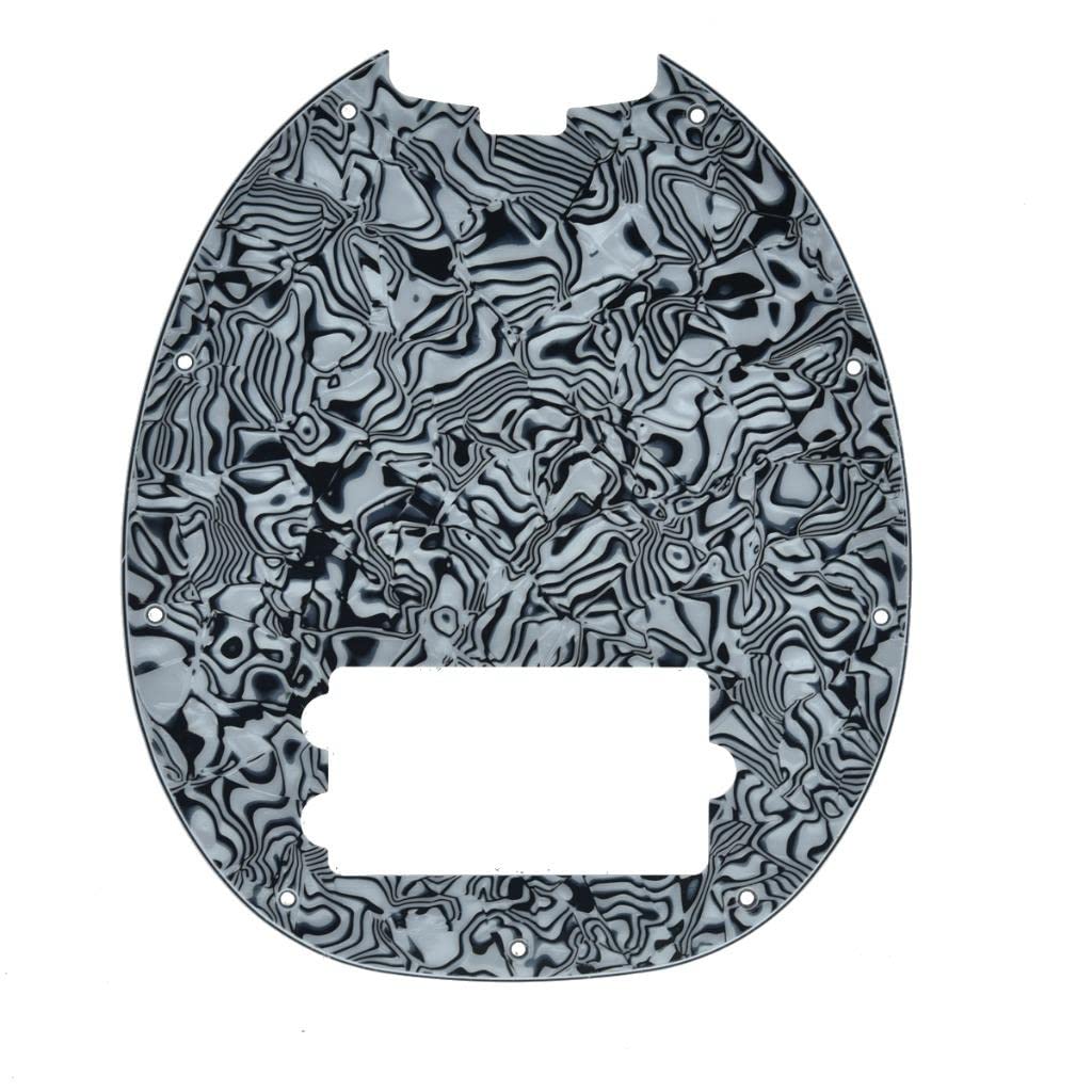 KAISH Bass Pickguard Fit for Musicman classic 4 string StingRay bass models Black WhiteShell BlackWhiteShell