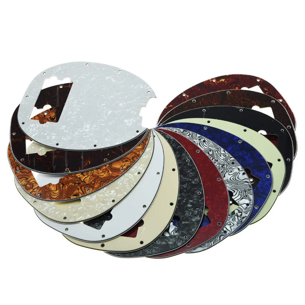 KAISH Bass Pickguard Fit for Musicman classic 4 string StingRay bass models Black WhiteShell BlackWhiteShell - Image 3
