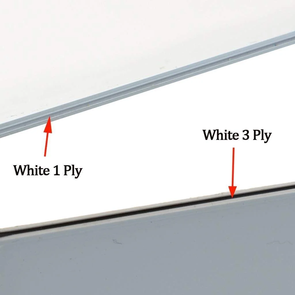 KAISH Blank Guitar Bass Pickguard Material Scratch Plate Material Sheet 290x431mm White 3 Ply (WBW) - Image 5