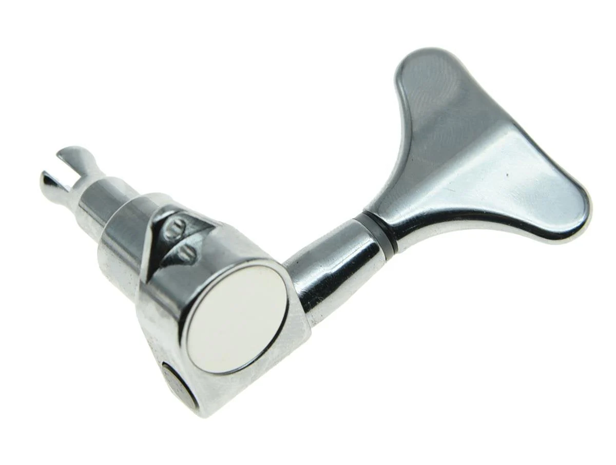 KAISH Chrome 2+3 Sealed Bass Tuners 2L3R Tuning Keys Pegs 5 String Bass Guitar Machine Heads 2L3R Chrome - Image 5
