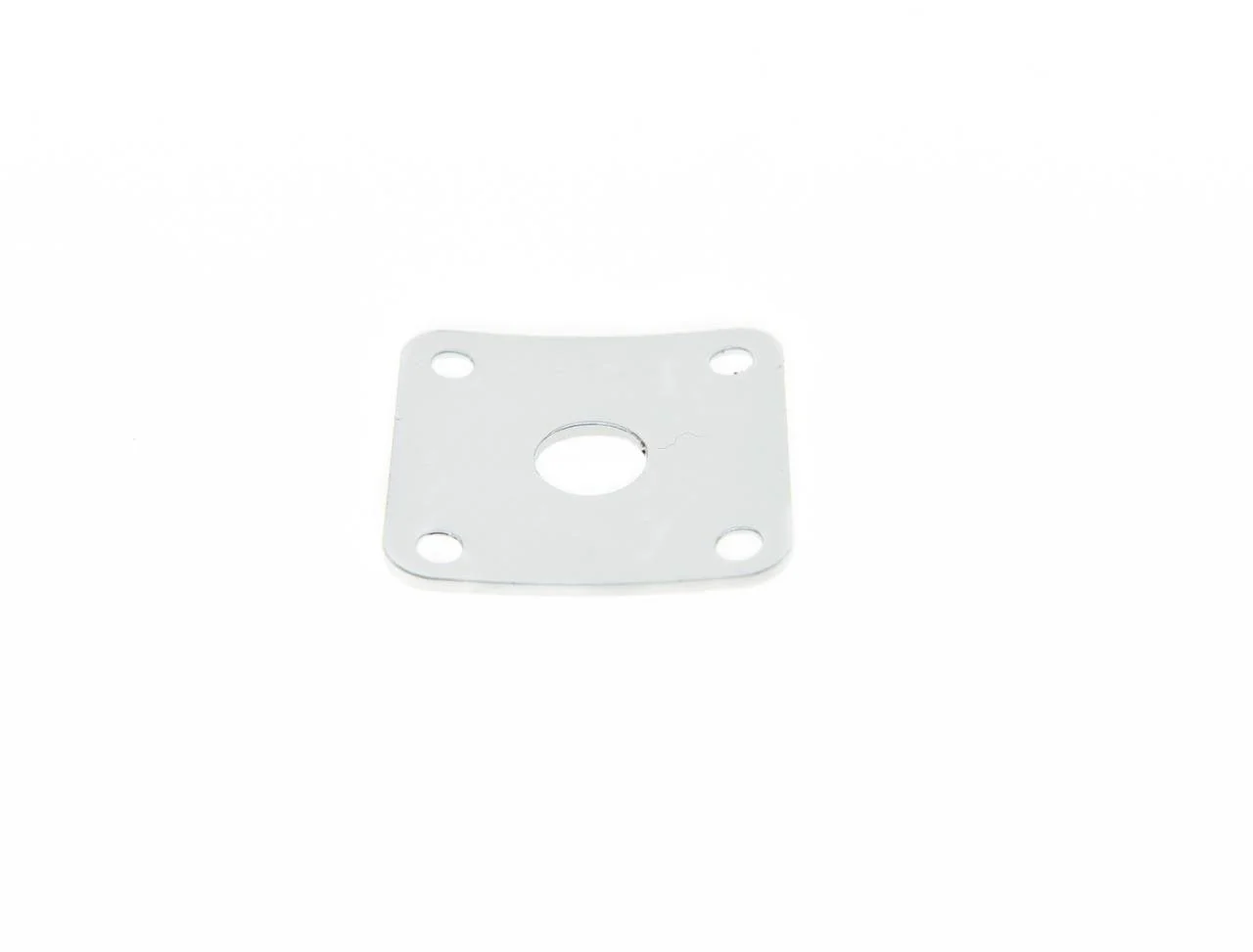 KAISH Chrome Metal Curved Bottom Jack Plate Curved Base Square Jackplate for Les Paul LP Guitars Curved Base/Bottom - Image 2