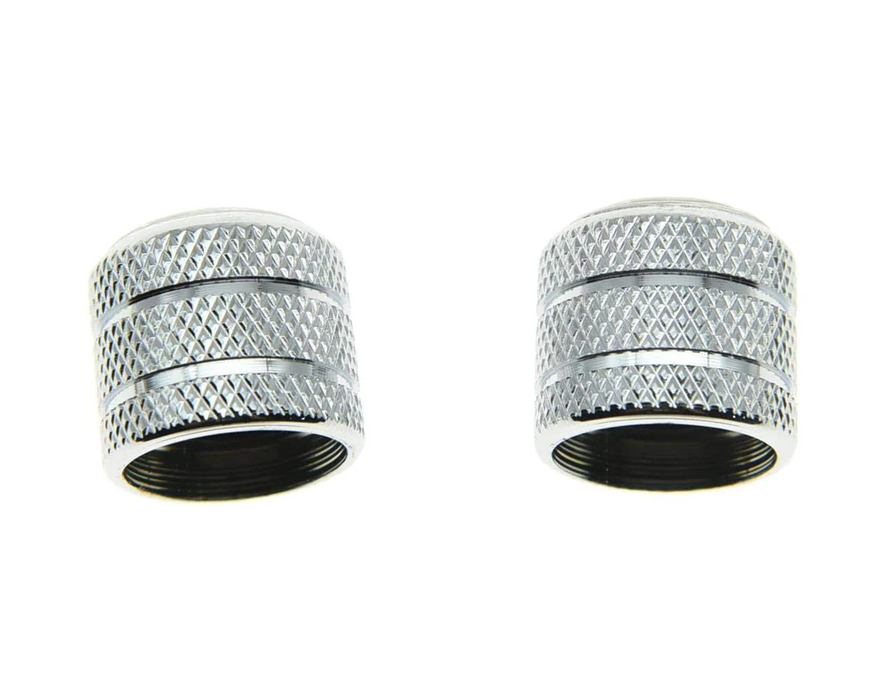 KAISH Chrome Set of 2 Push on Fit Abalone Top Guitar Knobs Dome Knobs Bass Knob for Tele/Telecaster - Image 5