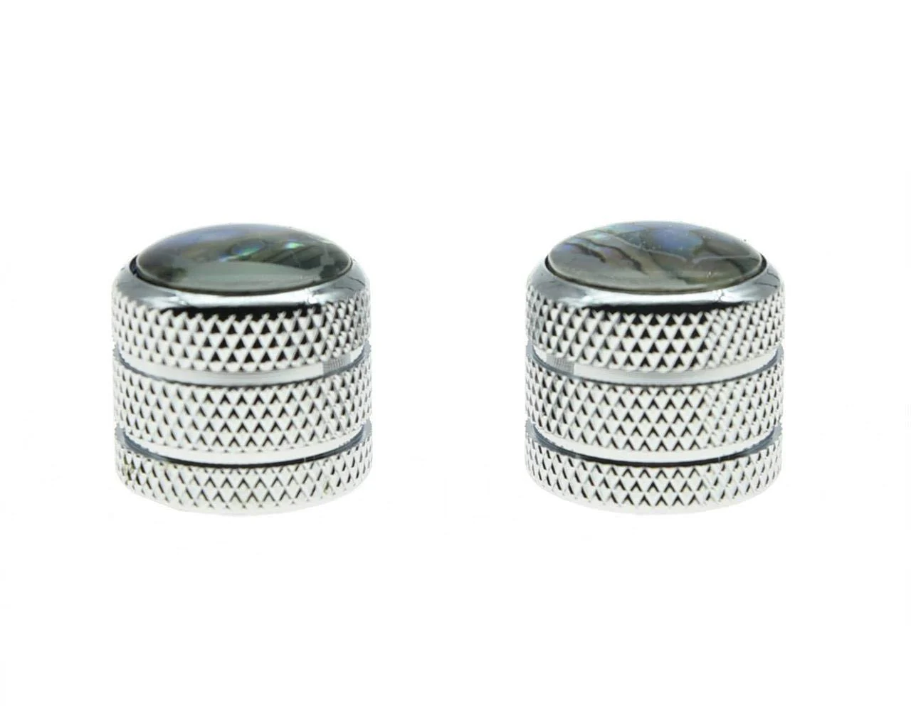 KAISH Chrome Set of 2 Push on Fit Abalone Top Guitar Knobs Dome Knobs Bass Knob for Tele/Telecaster - Image 6