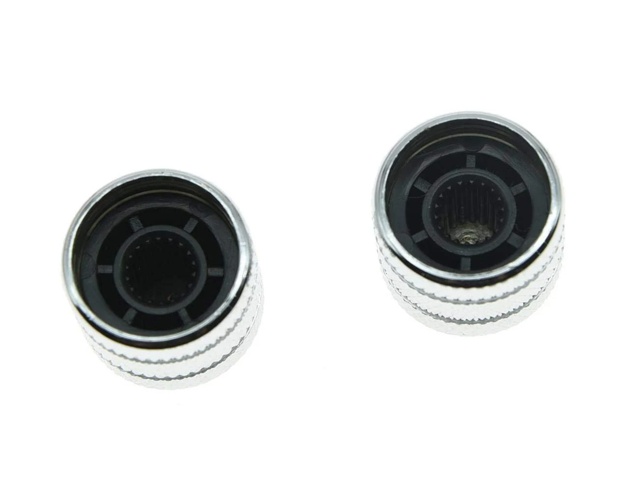 KAISH Chrome Set of 2 Push on Fit Abalone Top Guitar Knobs Dome Knobs Bass Knob for Tele/Telecaster - Image 7