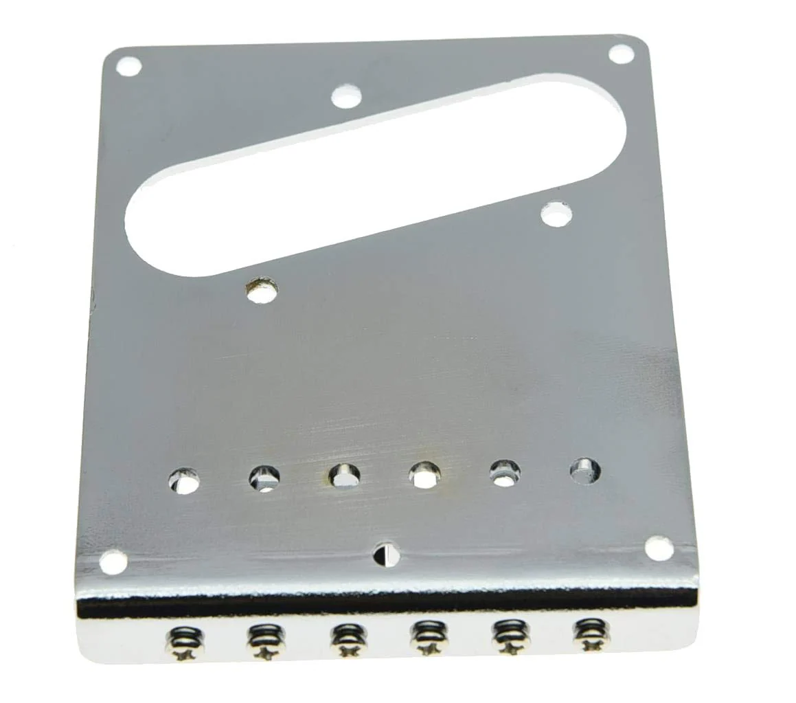 KAISH Chrome Tele Single Coil Bridge Guitar Bridge for Telecaster/Tele Guitar Single Bridge Chrome2/Roller Saddles - Image 3