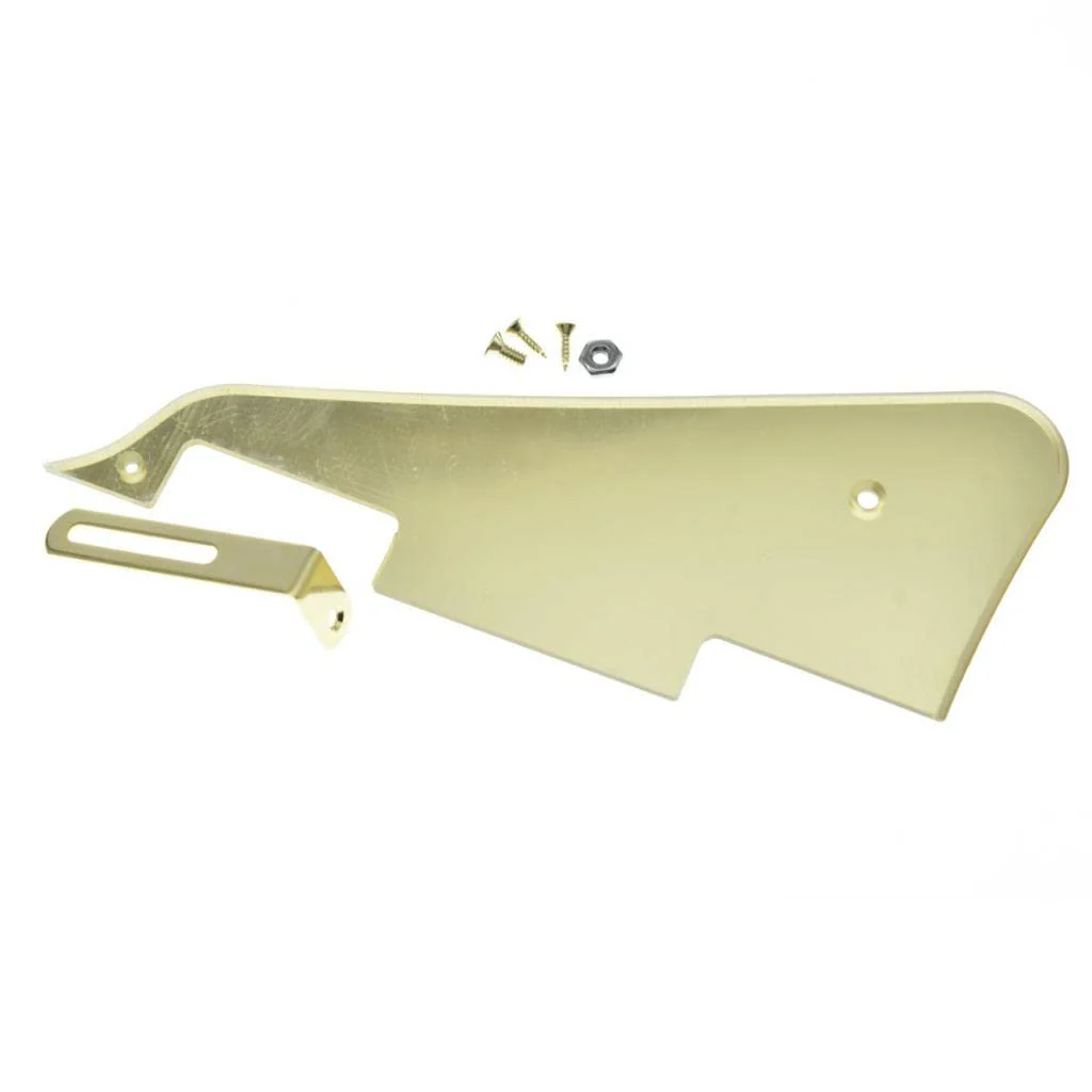 KAISH Gold Mirror 1 Ply LP Guitar Pickguard with Gold Stainless Steel Bracket and Steel Mounting Screws for USA Les Paul Gold Bracket - Image 5