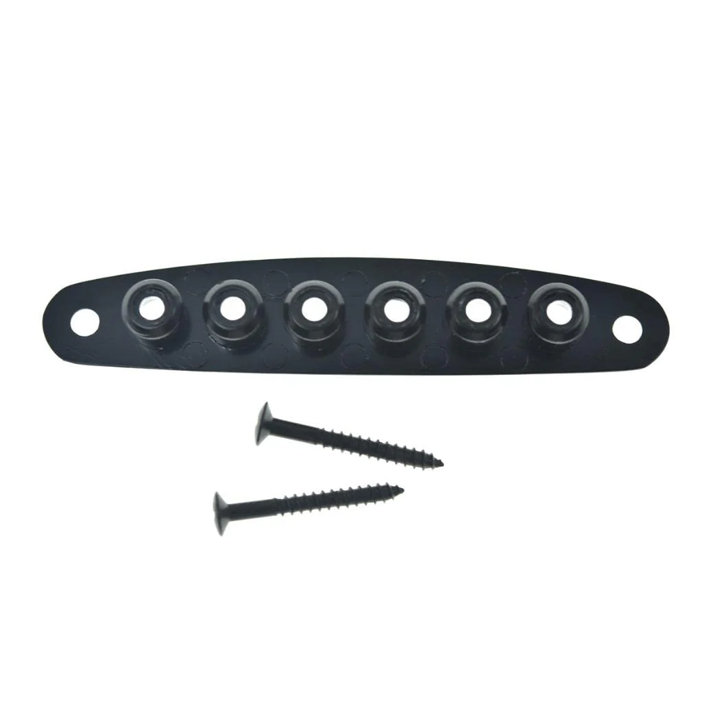 KAISH Guitar Bridge String Thru Body Ferrule Plate Guitar String Ferrules String Bushing Plate for Electric Guitar Black - Image 5
