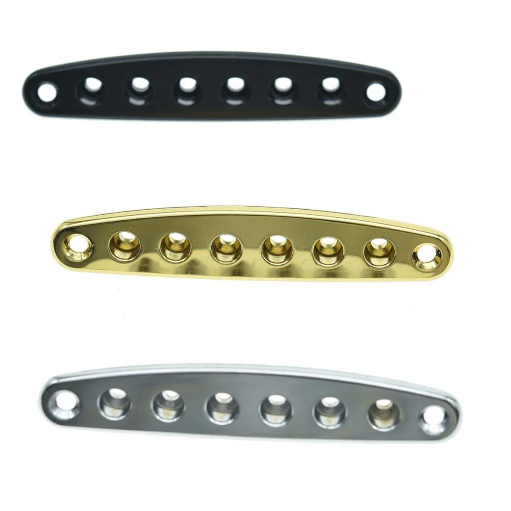 KAISH Guitar Bridge String Thru Body Ferrule Plate Guitar String Ferrules String Bushing Plate for Electric Guitar Black - Image 7