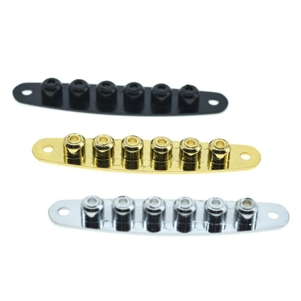 KAISH Guitar Bridge String Thru Body Ferrule Plate Guitar String Ferrules String Bushing Plate for Electric Guitar Black - Image 8