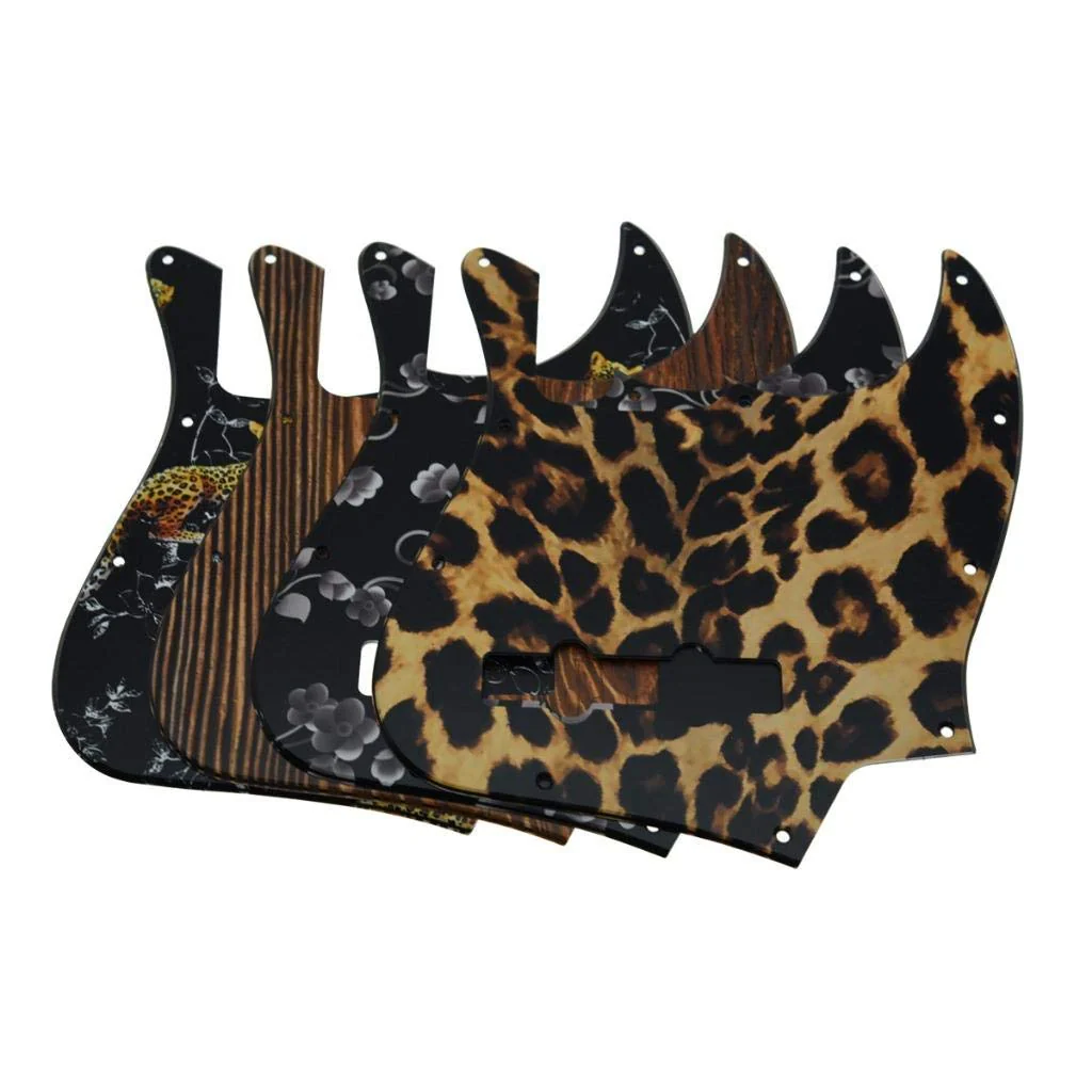 KAISH J Bass Style 3D Printed Plastic Pickguard 4 String Bass Pick Guard Scratch Plate for USA/Mexico Jazz J Bass Leopard Stripe - Image 3