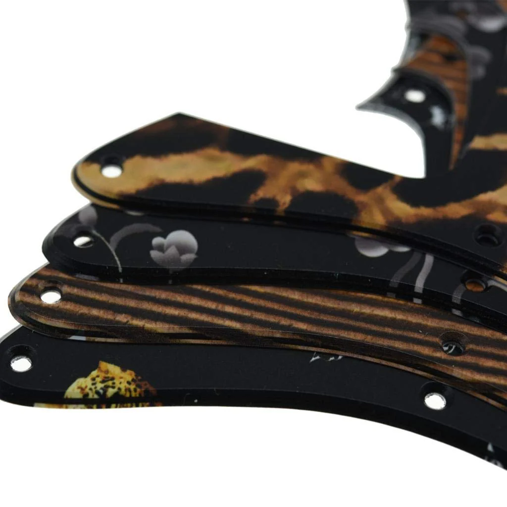 KAISH J Bass Style 3D Printed Plastic Pickguard 4 String Bass Pick Guard Scratch Plate for USA/Mexico Jazz J Bass Leopard Stripe - Image 4