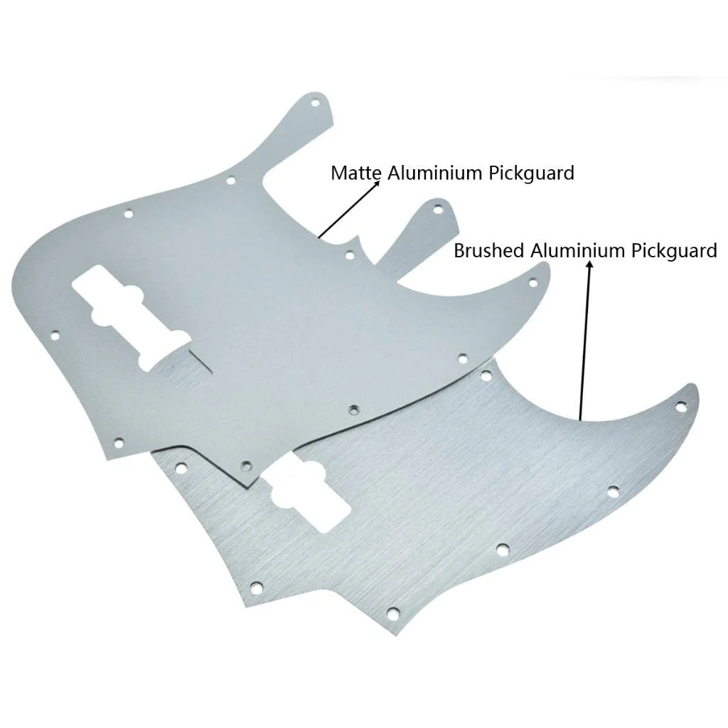KAISH Matte Aluminium Jazz Bass Style Pickguard Metal Anodized J Bass Pick Guard Scratch Plate for American/Mexican Jazz J Bass Matte Silver - Image 6