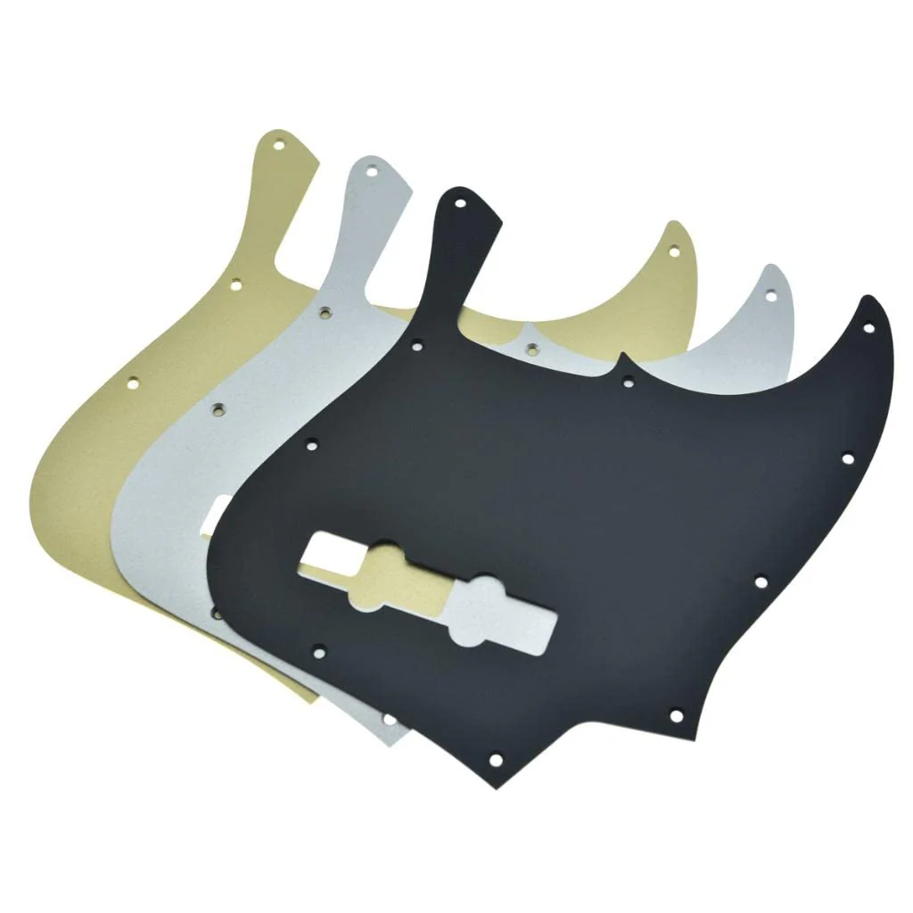 KAISH Matte Aluminium Jazz Bass Style Pickguard Metal Anodized J Bass Pick Guard Scratch Plate for American/Mexican Jazz J Bass Matte Silver - Image 7