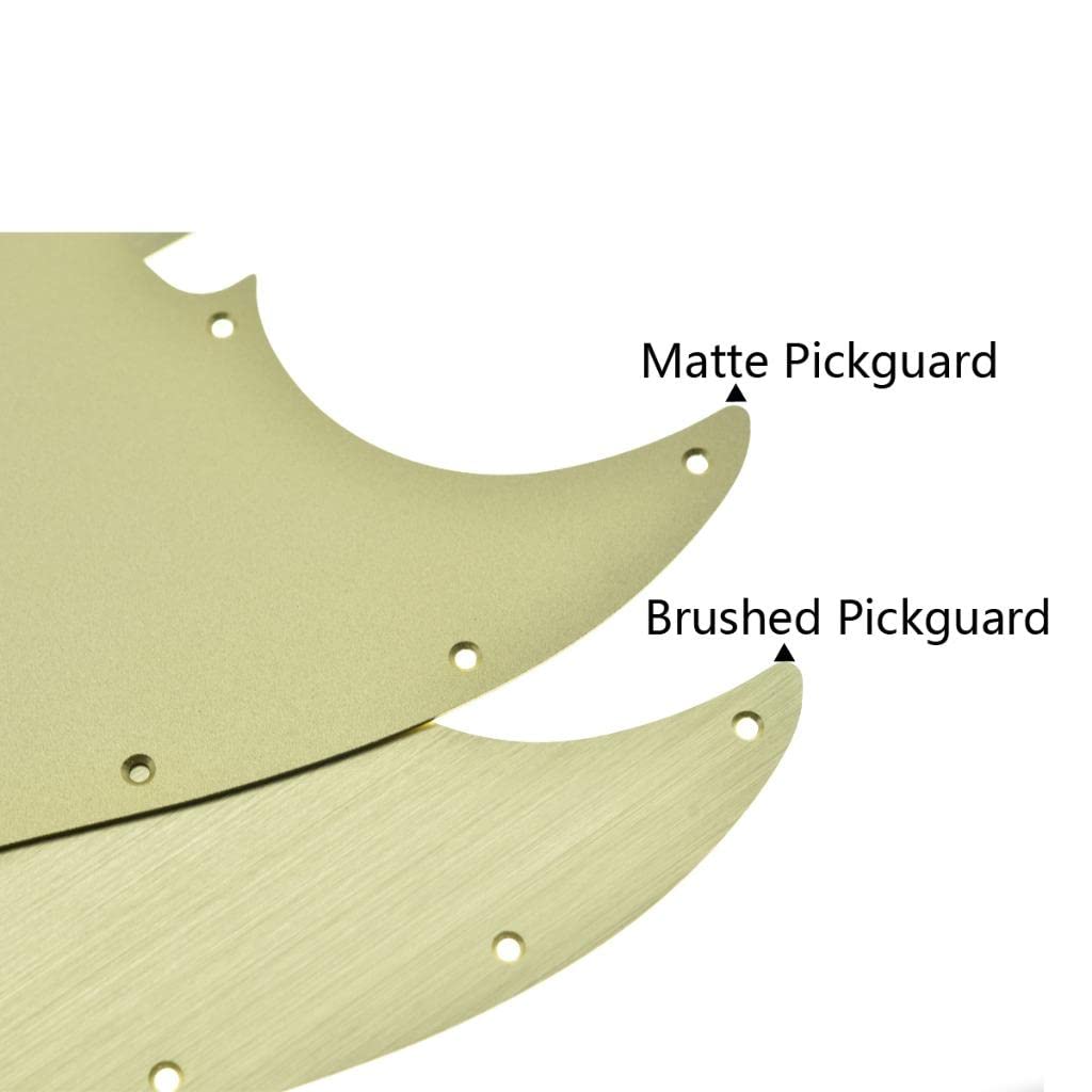 KAISH Matte Aluminium Precision Bass Style Pickguard Metal Anodized P Bass Pick Guard Scratch Plate for American/Mexican Precision P Bass Matte Gold - Image 2