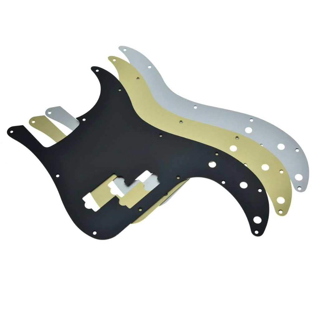 KAISH Matte Aluminium Precision Bass Style Pickguard Metal Anodized P Bass Pick Guard Scratch Plate for American/Mexican Precision P Bass Matte Gold - Image 5