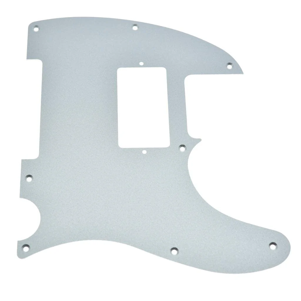 KAISH Matte Aluminum Tele Humbucker Style Pickguard Metal Anodized TL Pick Guard Scratch Plate for American/Mexican Telecaster Matte Silver - Image 4