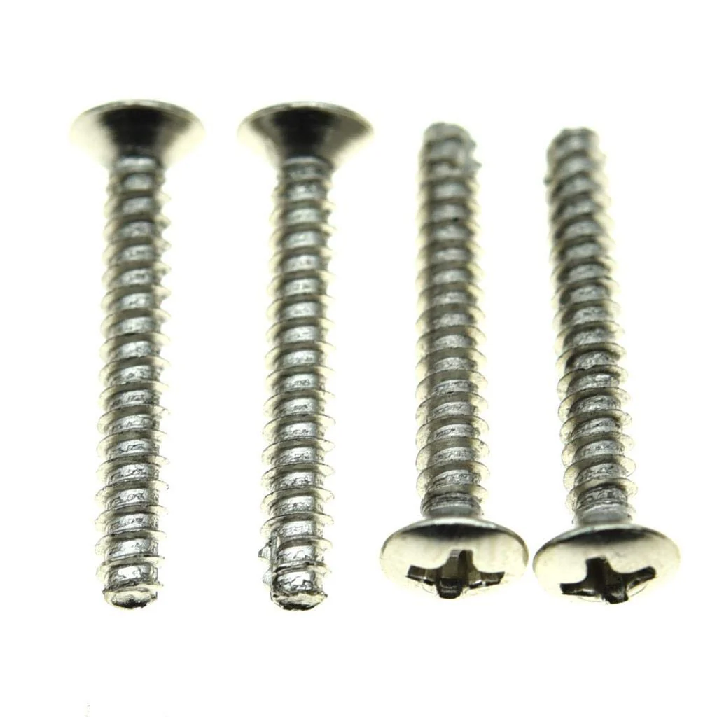 KAISH Pack of 50 Metric Thread M3 Single Coil Pickup Mounting Screws and Springs 3x21.5mm for ST Strat/Tele Nickel - Image 3