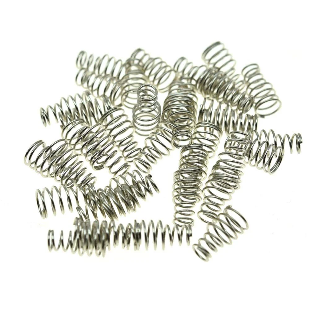KAISH Pack of 50 Metric Thread M3 Single Coil Pickup Mounting Screws and Springs 3x21.5mm for ST Strat/Tele Nickel - Image 4