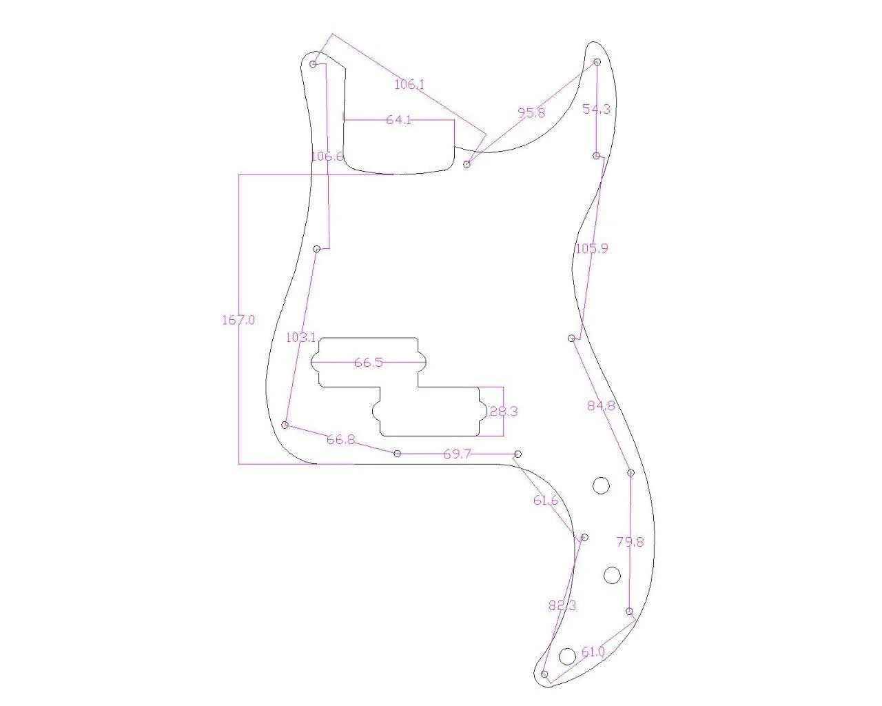 KAISH Premium 13-Hole Metal Diamond Plate Modern Style Standard Precision P Bass Pickguard Aluminium Anodized PB Pickguard for American FD P Bass Black - Image 2