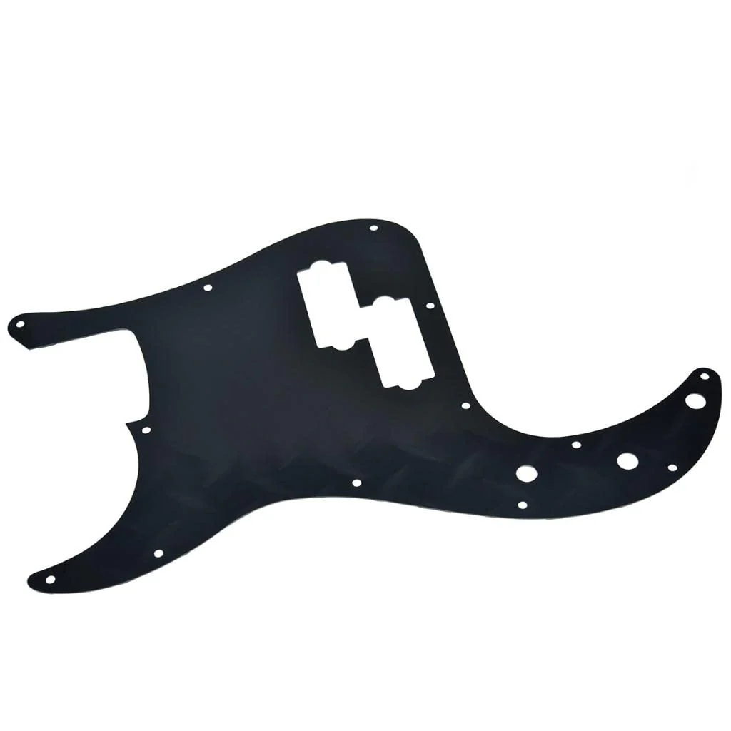 KAISH Premium 13-Hole Metal Diamond Plate Modern Style Standard Precision P Bass Pickguard Aluminium Anodized PB Pickguard for American FD P Bass Black - Image 4