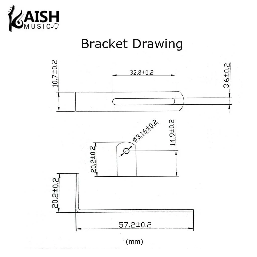 KAISH Premium Stainless Steel Guitar Pickguard Bracket with Pickguard Mounting Screws Bolt and Nut for USA Les Paul Chrome - Image 2
