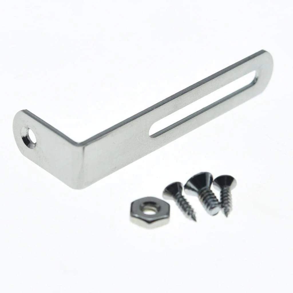 KAISH Premium Stainless Steel Guitar Pickguard Bracket with Pickguard Mounting Screws Bolt and Nut for USA Les Paul Chrome - Image 3