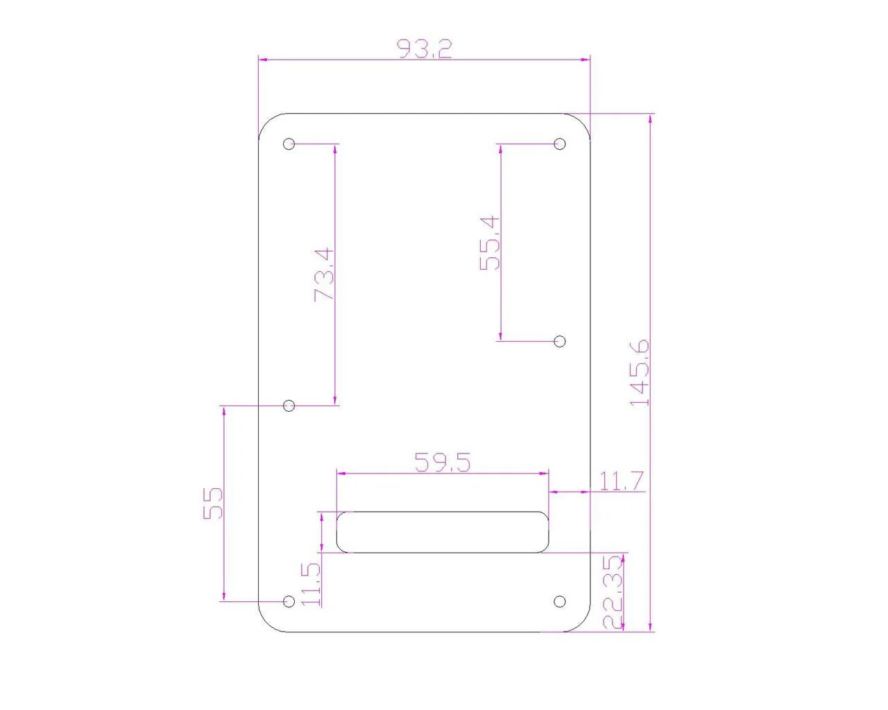 KAISH ST/Strat Style Standard Guitar Back Plate ST Tremolo Trem Cover for USA Strat/Stratocaster Black 3 Ply Black 3 Ply (BWB) - Image 3