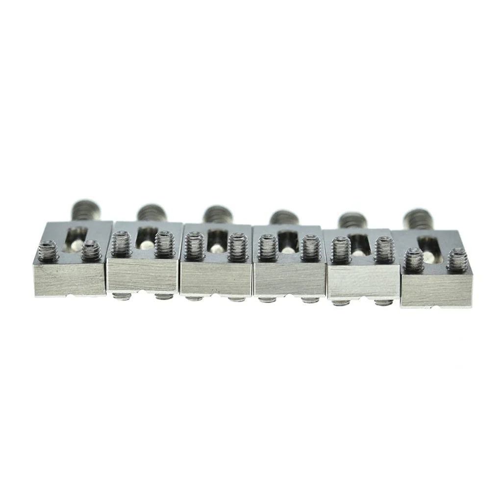 KAISH Upgraded Version Stainless Steel Guitar Bridge Saddles 10.5mm String Spacing with Nickel Screws for Stratocaster/Telecaster 10.5mm with Nickel Screws - Image 4