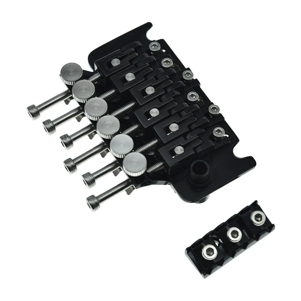 KAISH Whole Set Stainless Steel Tremolo Fine Tuner Screws String Insert Block Saddle Mounting Screws Locking Nut & String Lock Screws for FR Whole Set Steel Screws & Blocks - Image 5