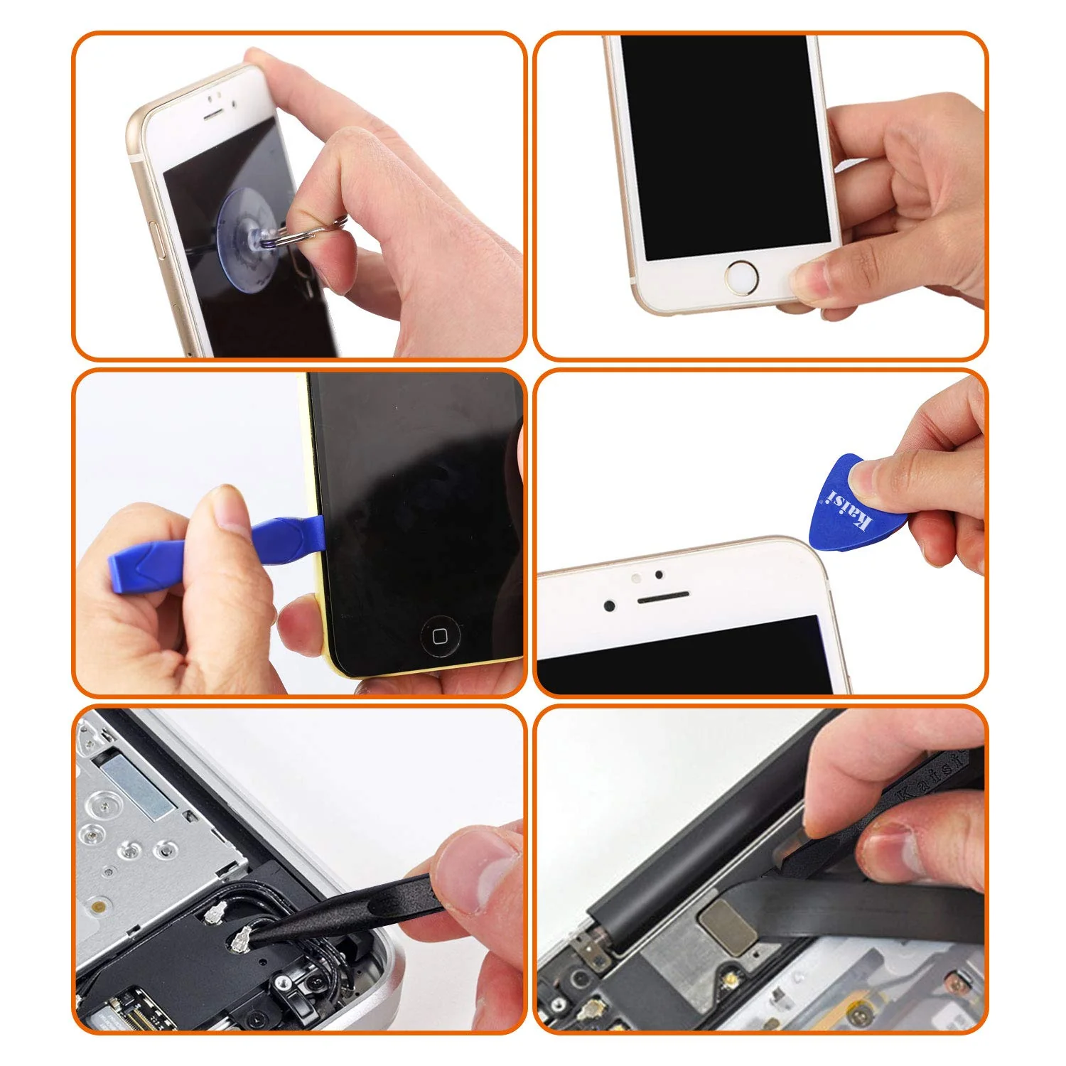 Kaisiking 11 PCS Screen Suction Cup Kit LCD Screen Opening Tools Screen Replacement Tools for iPad, iMac, MacBook, Tablet, Laptop, iPhone, Samsung, Huawei, Etc. - Image 5