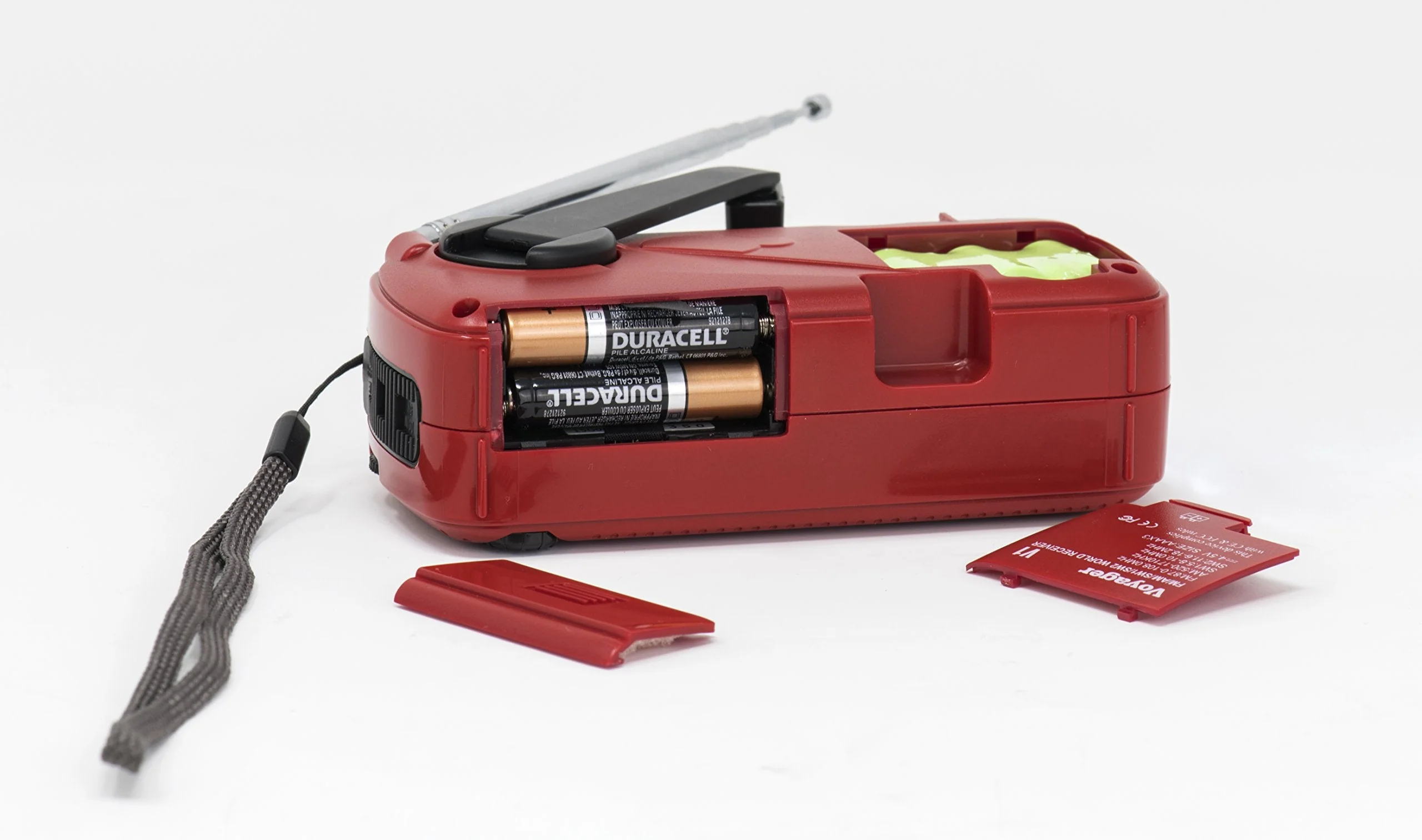 Kaito V1 Voyager Solar/Dynamo AM/FM/SW Emergency Radio with Cell Phone Charger and 3-LED Flashlight, Red - Image 5