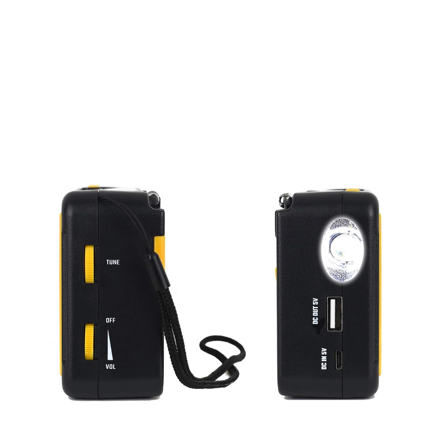Kaito Voyager ECO Emergency Radio KA336 AM/FM NOAA Weather Alert 5-Way Powered Solar Crank Radio Receiver with LED Flashlight and USB Mobile Phone Charger Yellow - Image 5