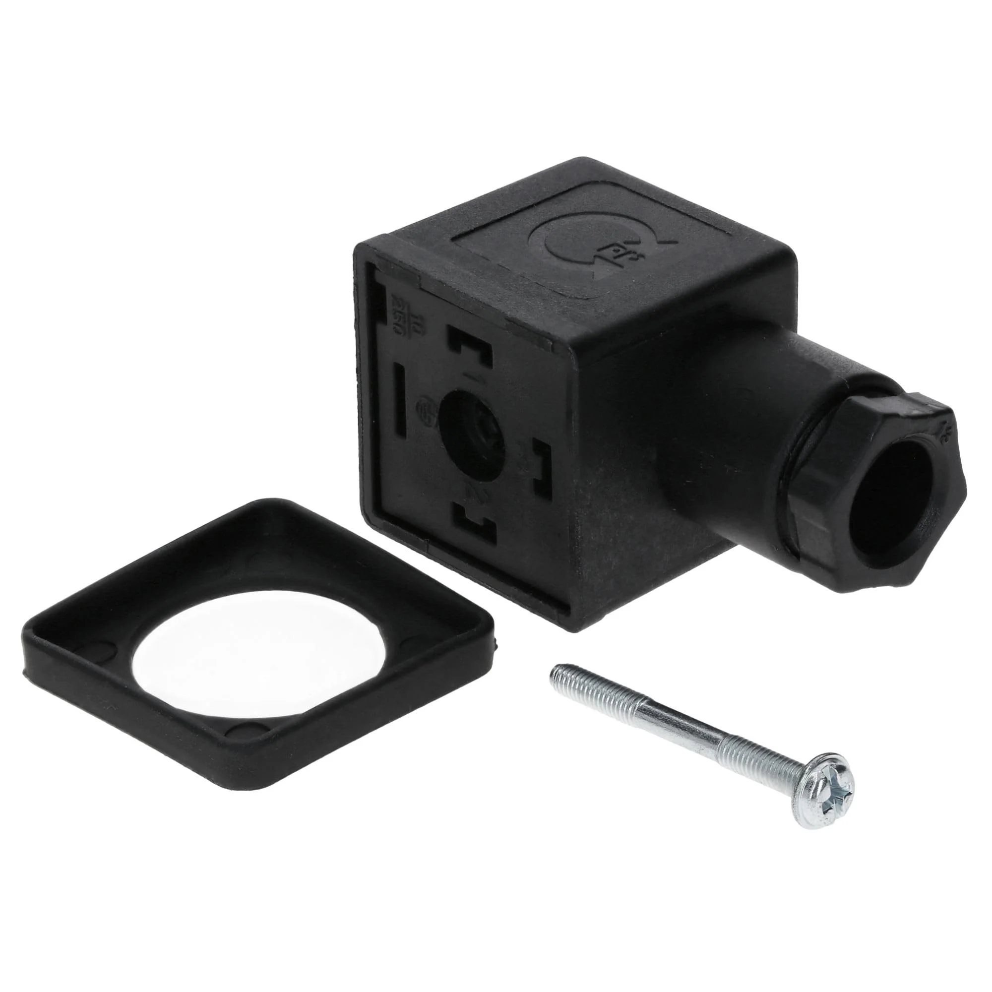Kalitec Pack of 3 Valve Connectors 3-Pin Black Form A I Contact Surface 27 x 27 mm² I PG9 I Contact Separation 18 mm I Protection IP 65 I Valve Connector for Solenoid Valve I Cube Plug 2-Pin + PE - Image 2