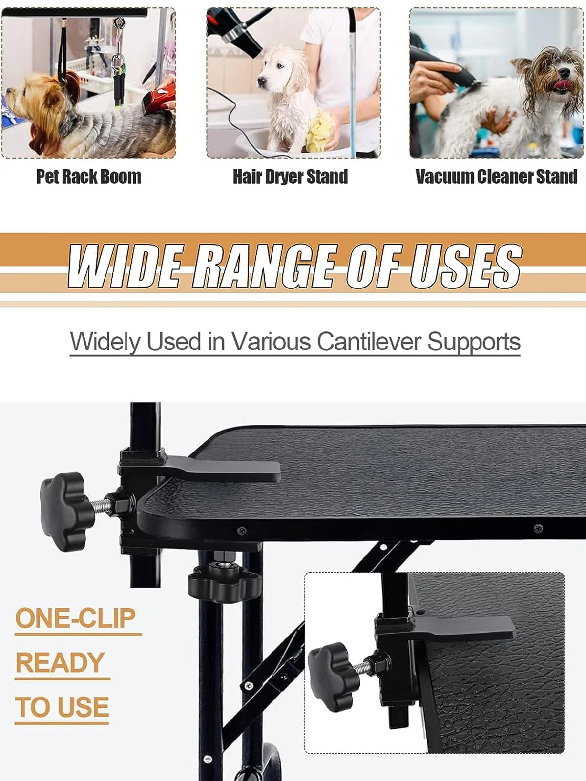 Kalolary Grooming Table Clamps - Adjustable Replacement Aid to Attach Grooming Arms - Image 5