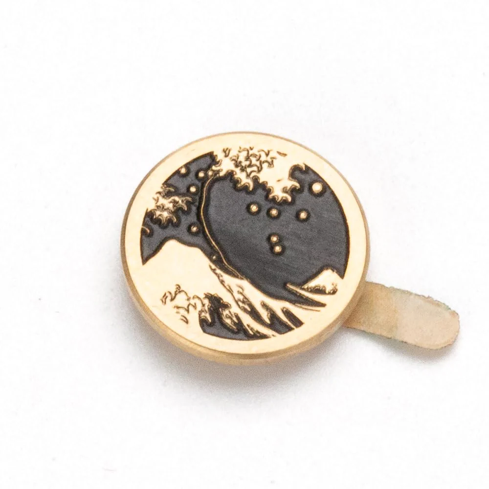 Kanagawa Wave Pattern Camera Hot Shoe Cover Shutter Button for Sony A1 A7C A7CR A7CII A7R A7M2 A7M3 A6700 A6600 A6500 A6400 A6300 (Copper Alloy-Set) Copper Alloy-Set - Image 3