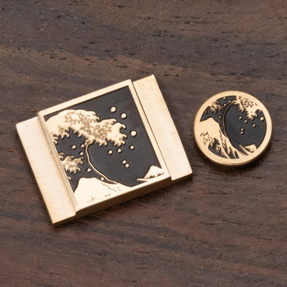 Kanagawa Wave Pattern Camera Hot Shoe Cover Shutter Button for Sony A1 A7C A7CR A7CII A7R A7M2 A7M3 A6700 A6600 A6500 A6400 A6300 (Copper Alloy-Set) Copper Alloy-Set - Image 9