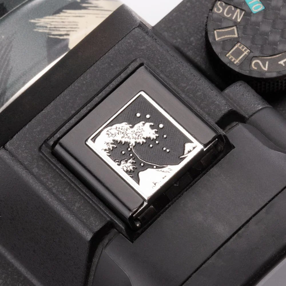 Kanagawa Wave Pattern Camera Metal Hot Shoe Cover for Sony A1 A7C A7CR A7CII A7R A7M2 A7M3 A6700 A6600 A6500 A6400 A6300 (Aluminum Alloy-for Sony) Aluminum Alloy-For sony - Image 2